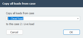 Copy loads from dialog