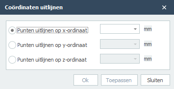 Coördinaten uitlijnen